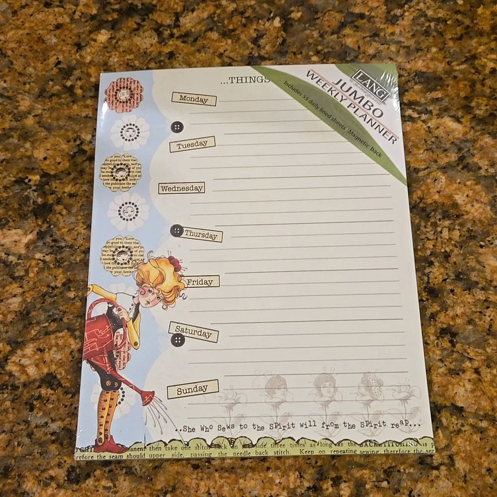 Jumbo weekly planner